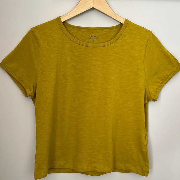 J. Crew Tops - J Crew Organic Cotton Slub Cropped Tee size large NWT
